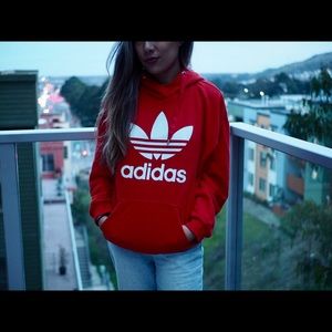 red orange hoodie size small